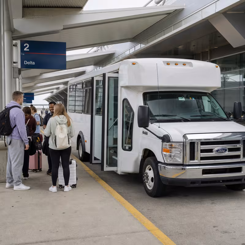 Black Mercedes Sprinter van staged for an Grand Rapids Airport Transportation group