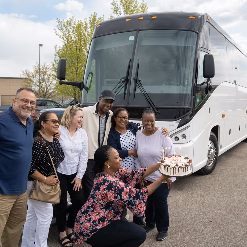 Passengers loading luggage while boarding an Grand Rapids group shuttle