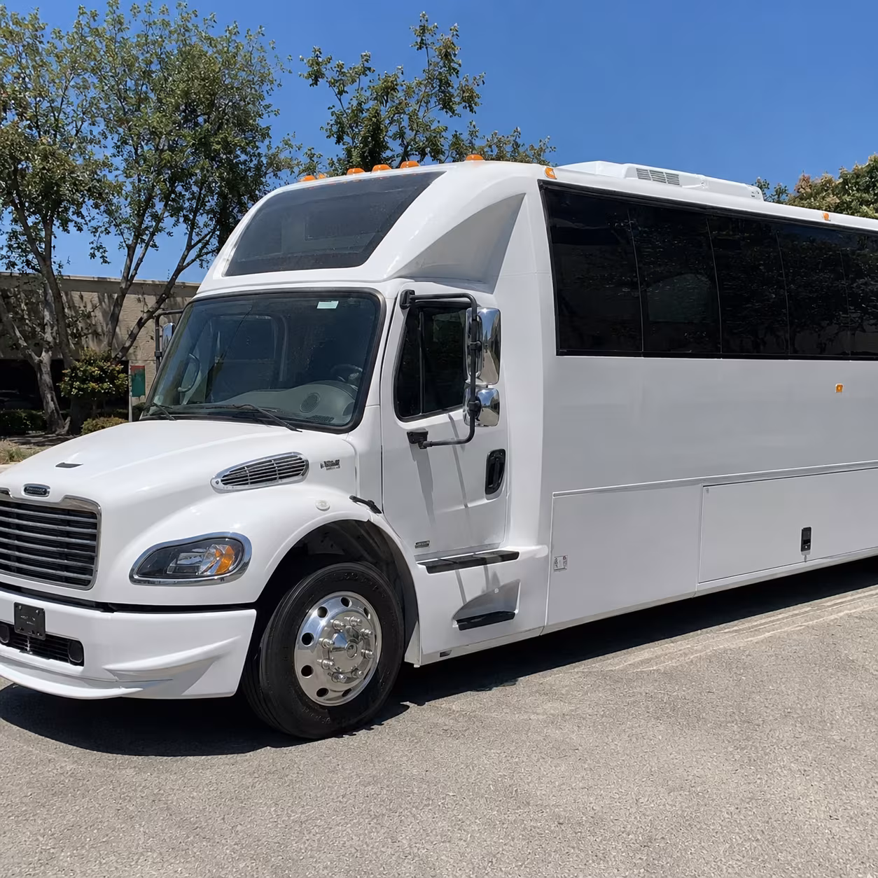 Passenger seating aboard a party bus rental serving Grand Rapids