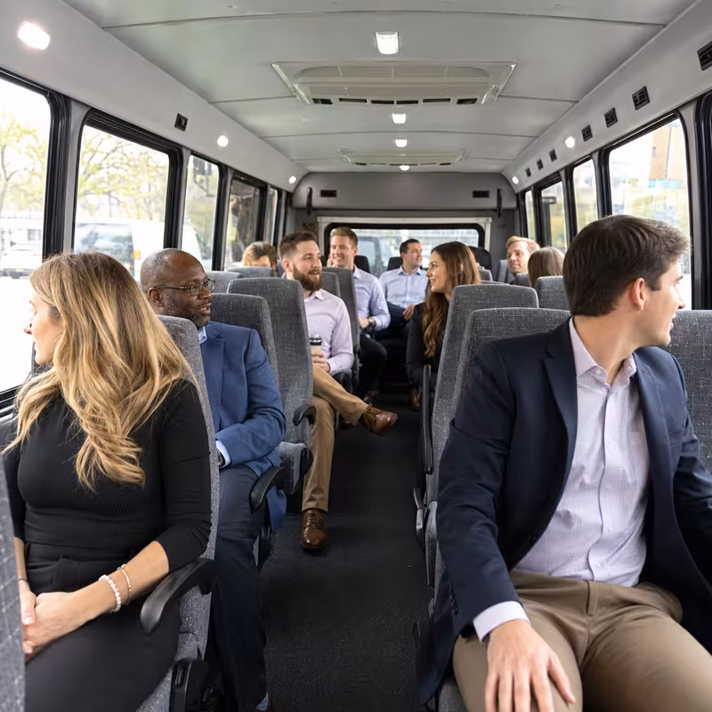 Black Mercedes Sprinter van staged for an Grand Rapids Corporate Transportation group