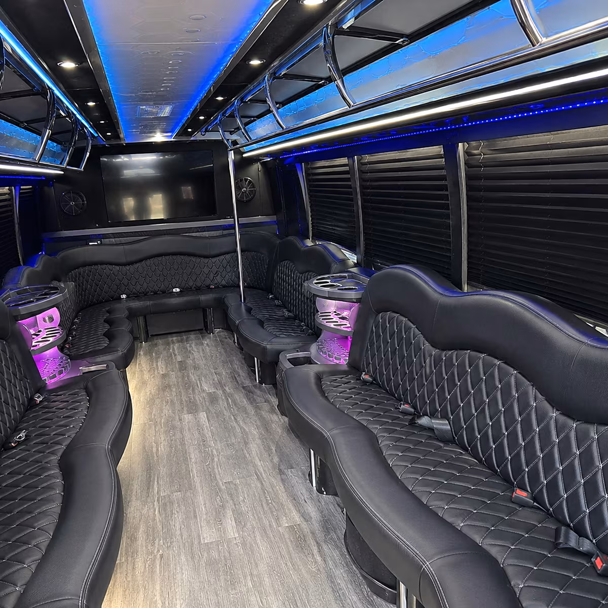Grand Rapids Concert & Music Festival Transportation party bus interior