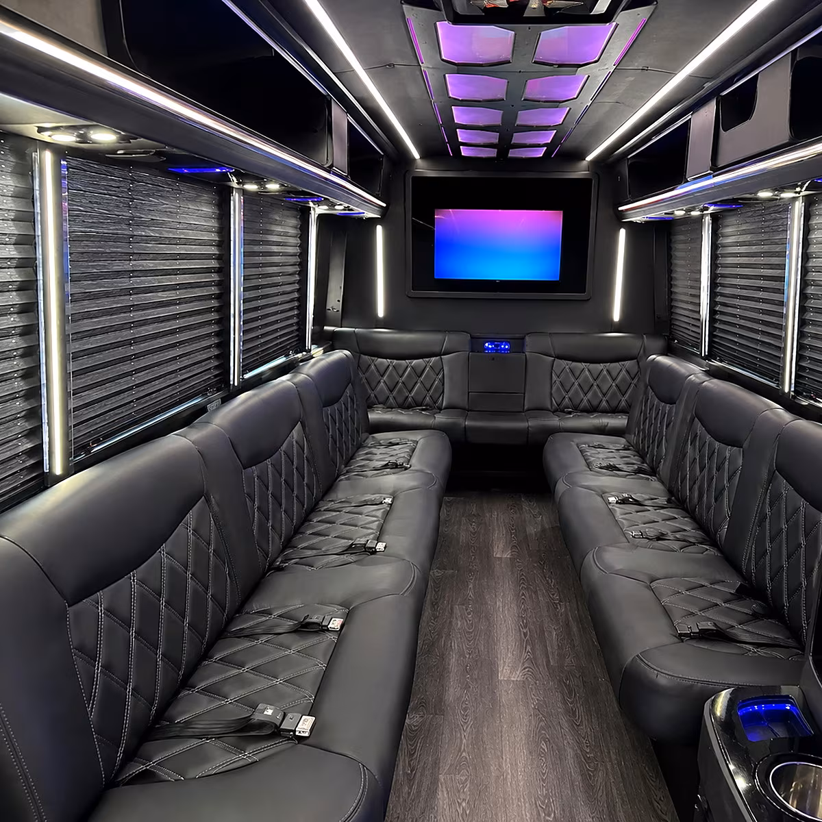 Grand Rapids Prom & Homecoming Transportation party bus interior