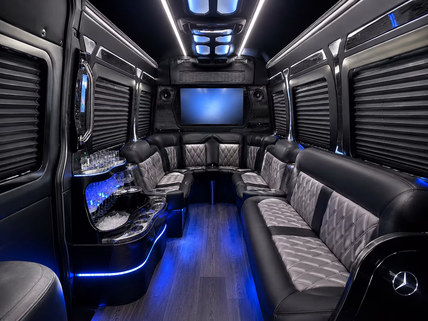 Grand Rapids School Event Transportation party bus exterior