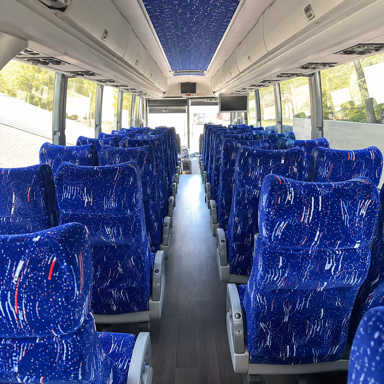 Grand Rapids School Event Transportation party bus interior