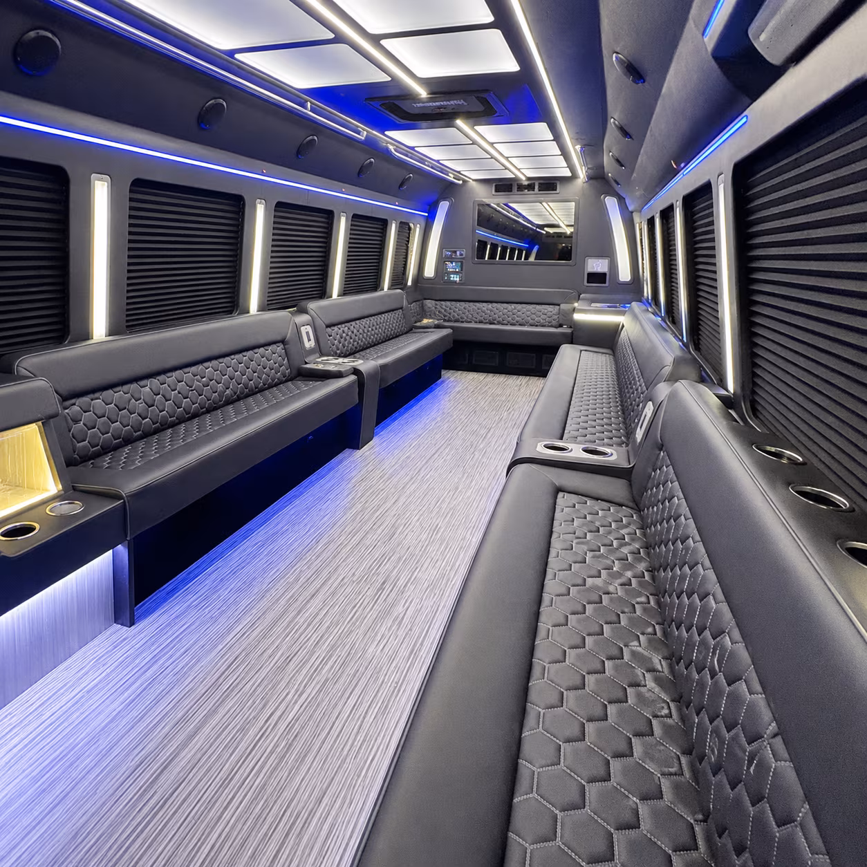 Grand Rapids Sporting Event Transportation party bus exterior
