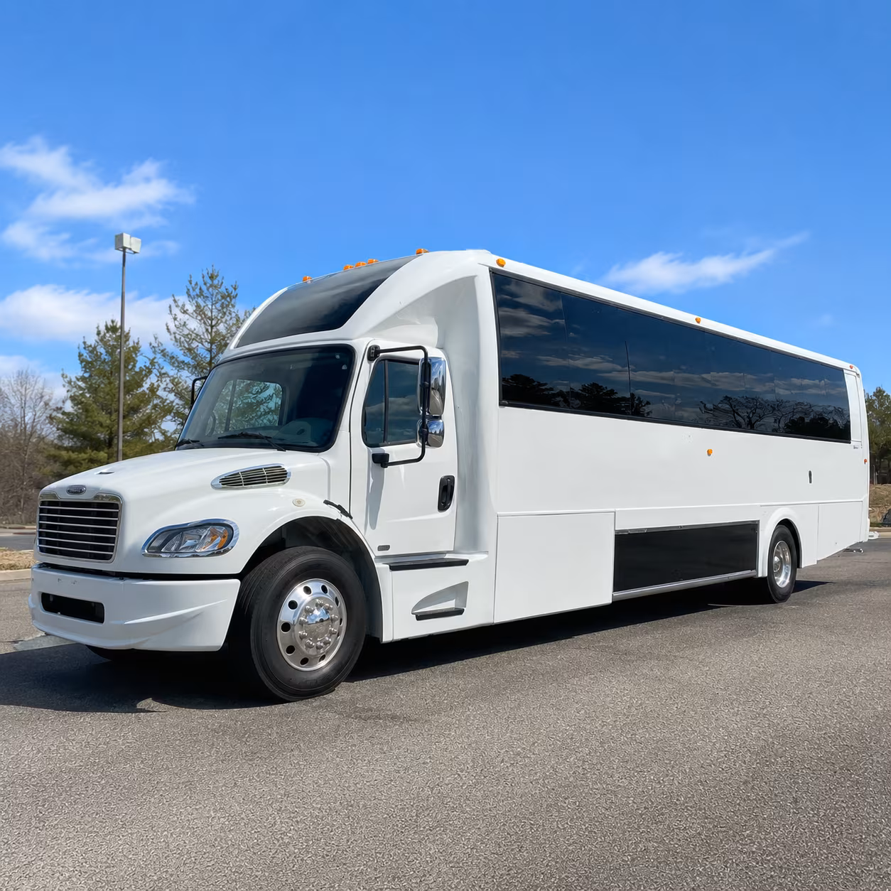 Grand Rapids Sporting Event Transportation party bus exterior