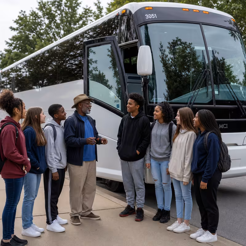 Passengers loading luggage while boarding an Grand Rapids group shuttle