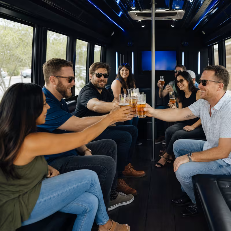 Black Mercedes Sprinter van staged for an Grand Rapids Winery & Brewery Tour Transportation group