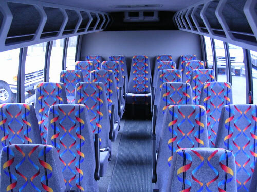 Saginaw 24 Passenger Mini Bus Interior