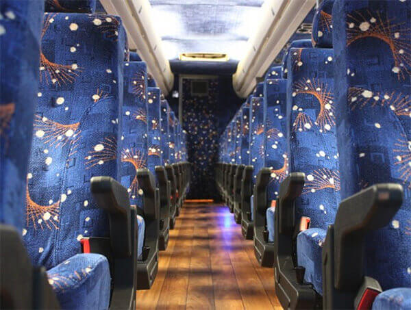 Farmington Hills 50 passenger Charter Bus Interior