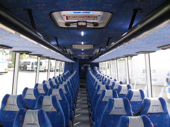 Detroit 56 Passenger Charter Bus Interior
