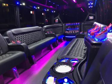 Farmington Hills 15 Passenger Party Bus Interior