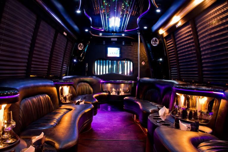 Warren 22 Passenger Party Bus Interior