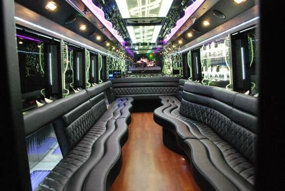 Farmington Hills 25 Passenger Limo bus Interior