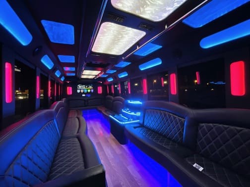 Warren 35 Passenger Party Bus Interior
