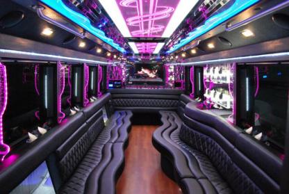 Lansing 50 Passenger Party Bus Interior